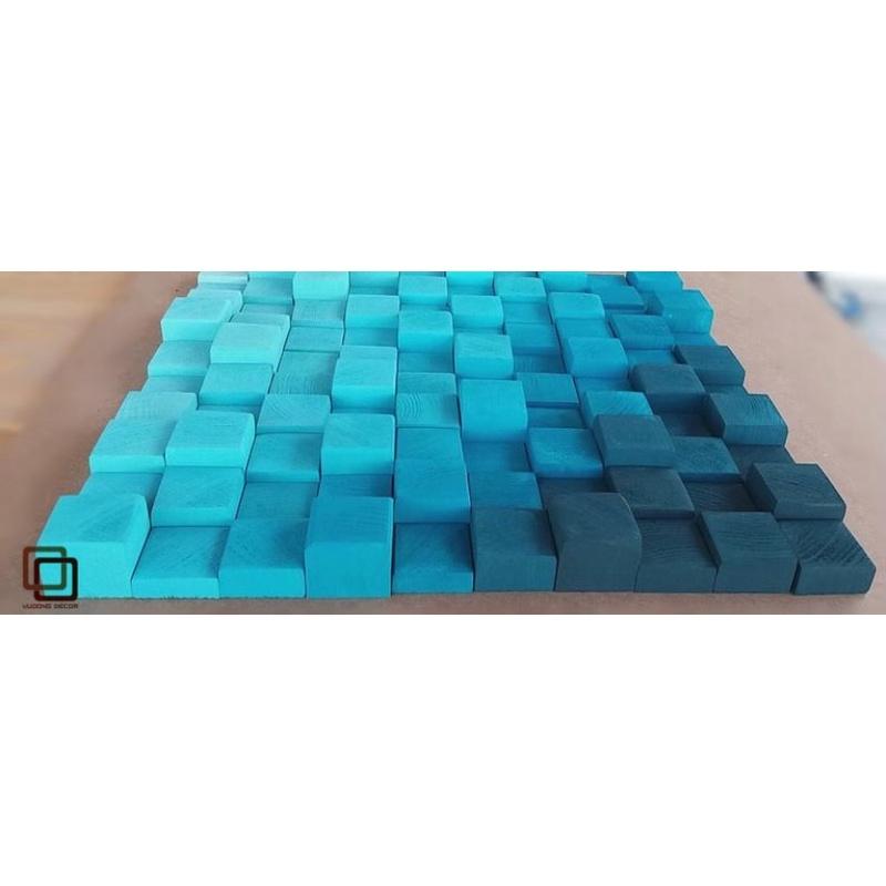 Tranh gỗ trang trí 3D tone XANH NGỌC BÍCH NHẸ NHÀNG -