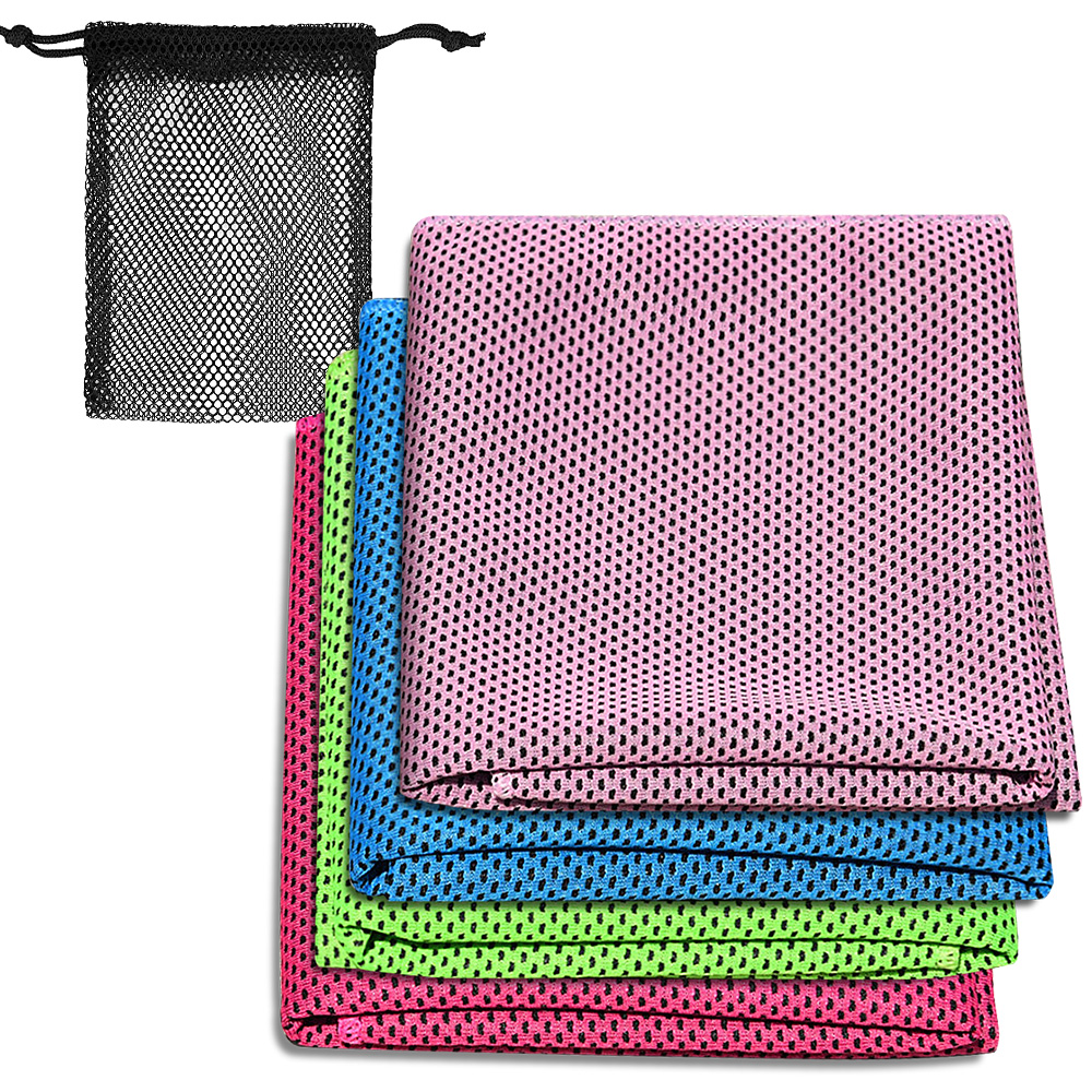 Combo 4 khăn làm mát thoáng khí, tập thể dục thể thao, làm mát nhanh