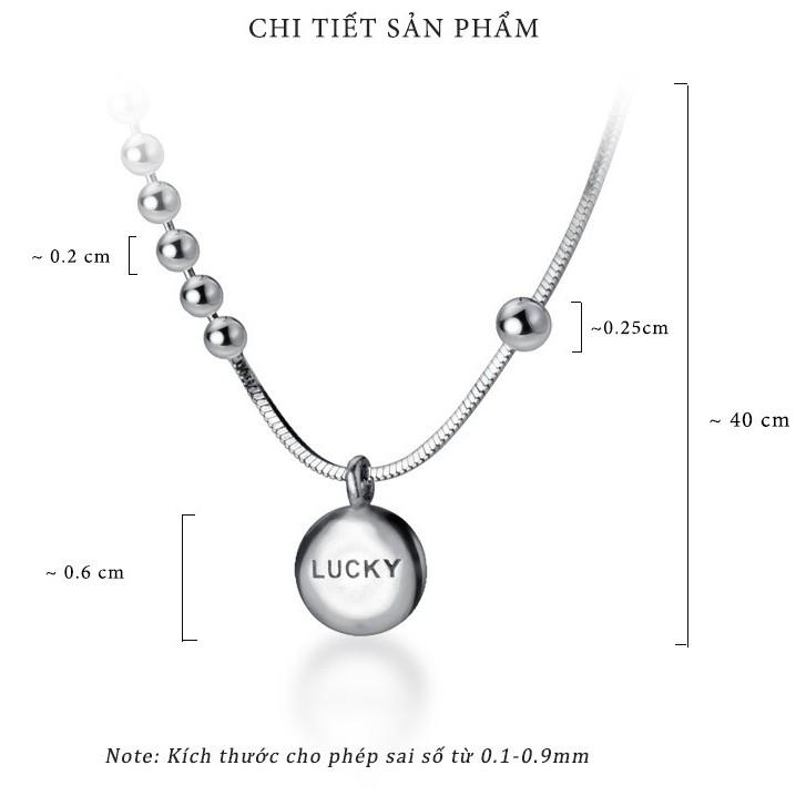 Dây Chuyền Bạc Nữ, Vòng Cổ Chocker Lucky Nữ Bạc Ý S925 - DB2631 - Bảo Ngọc Jewelry