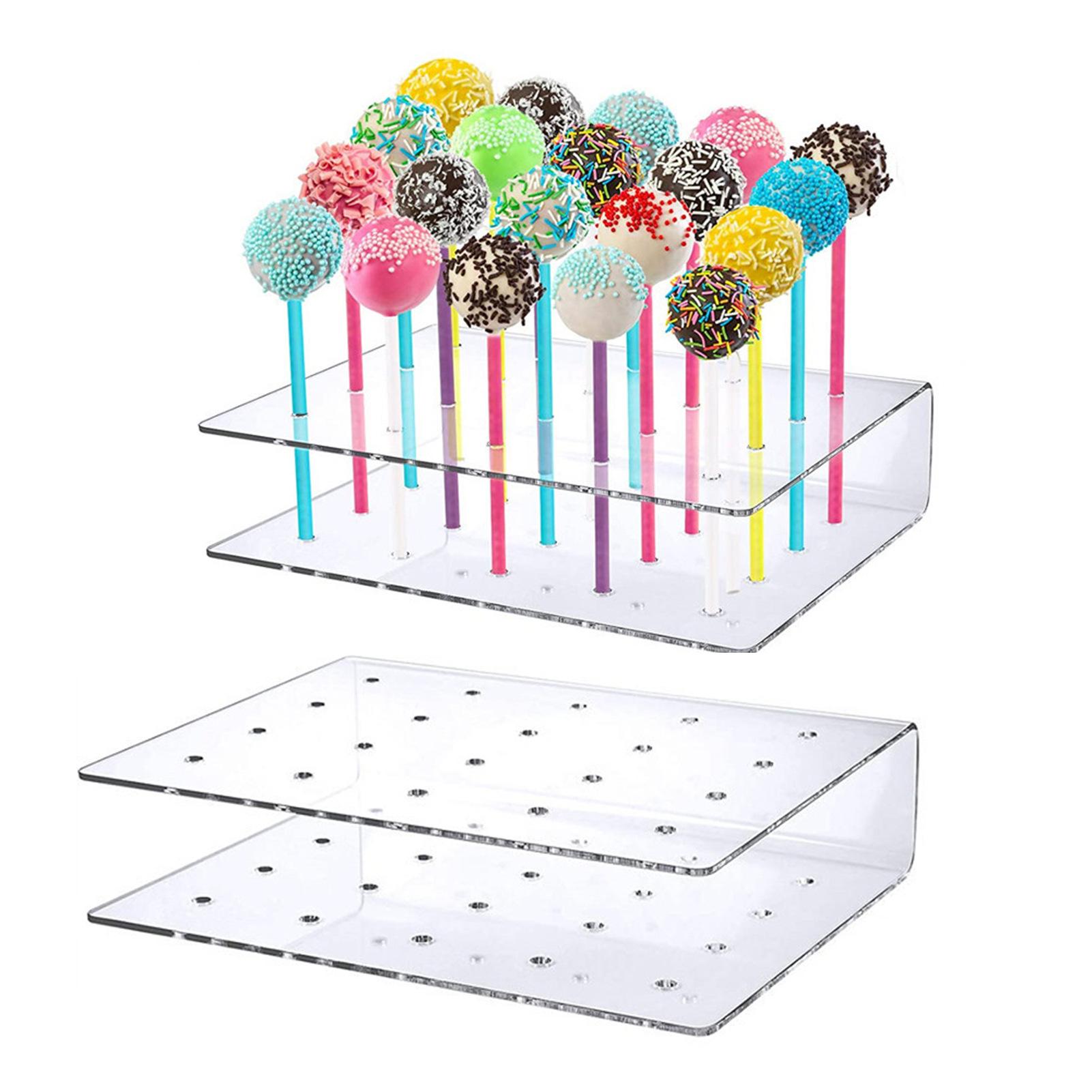 2 Cái Đế Kẹo Mút 20 Lỗ Đế Bánh Pop Đế Kẹo Mút Trong Suốt Giá Đỡ Acrylic Popcake Giá Gậy Đế Bánh Pop Cho Kẹo Trang Trí Sinh Nhật