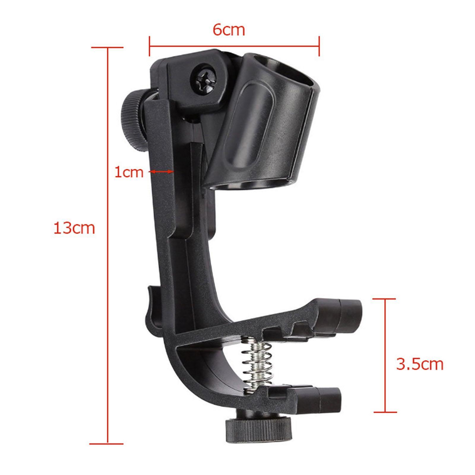 2 Pieces Drum Rim Microphone Clip Microphone Mic Stand Mic Drum Clamp Holder