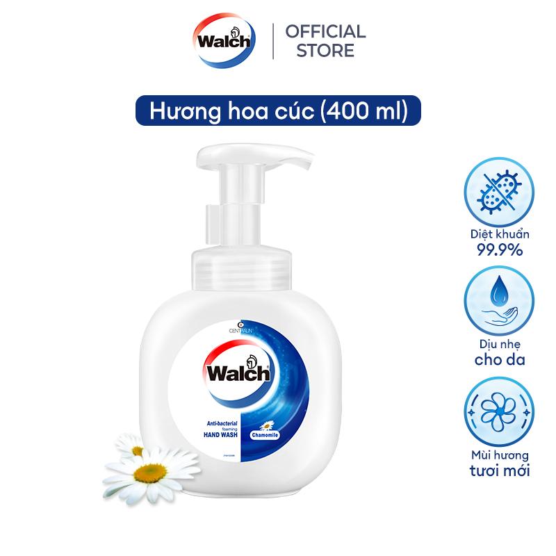 Bọt rửa tay kháng khuẩn Walch dưỡng da tay mềm mịn 400ml