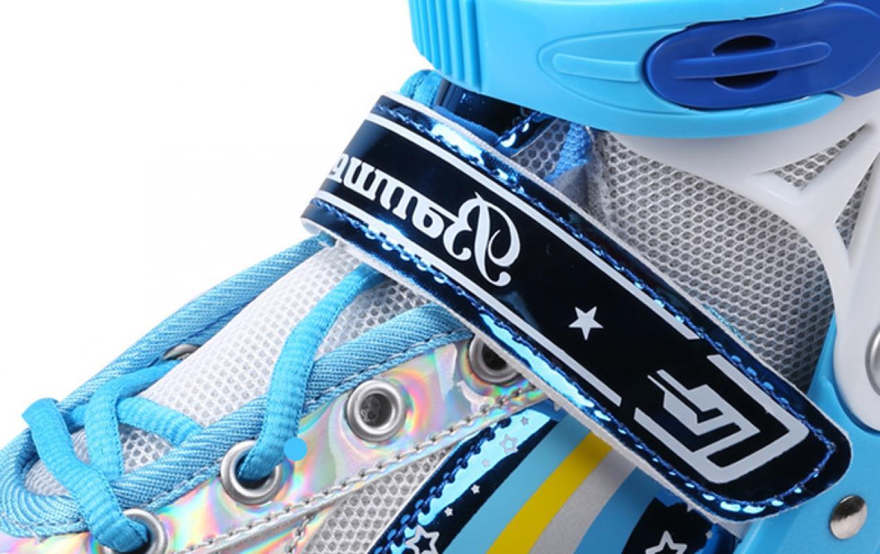 Giày trượt tuyết cho trẻ em giày trượt băng trẻ em trượt trượt điều chỉnh giày trượt băng quad 4 bánh xe 2 bánh xe ngoài trời Color: pink Shoe Size: M