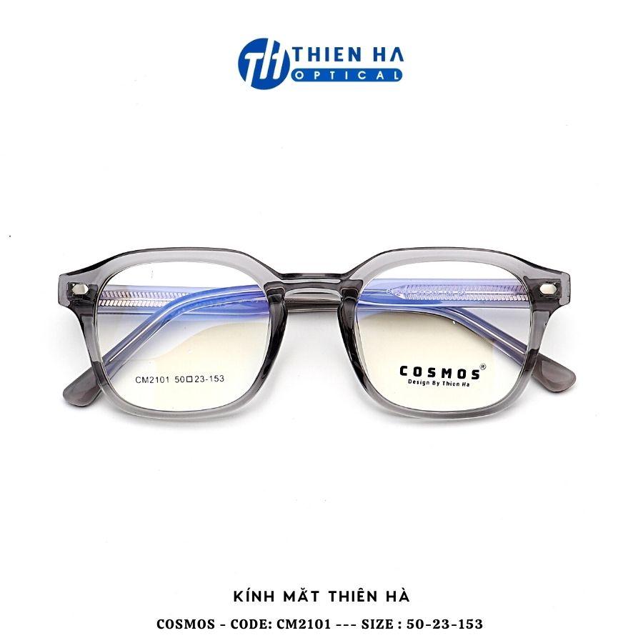 Gọng kính tròn nam nữ Thiên Hà Optical nhựa Acetate cốt thép chắc chắn cá tính ôm mặt phù hợp độ cận cao COSMOS CM2101