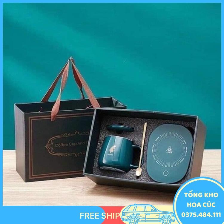 Bộ Cốc Sứ Kèm Đế Điện Hâm Nóng Cao Cấp - Vận Chuyển Miễn Phí Toàn Quốc