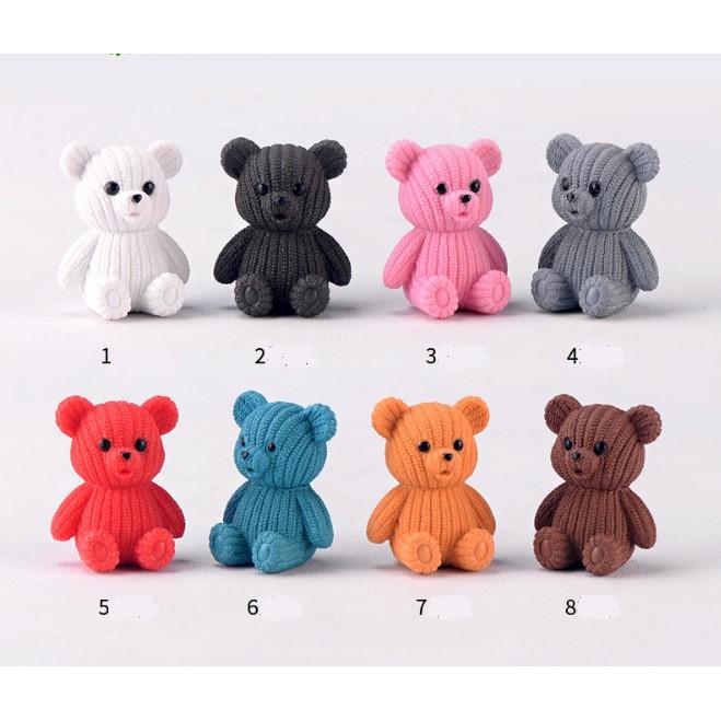 KHO-HN * Mô hình gấu Teddy các màu cho các bạn trang trí tiểu cảnh, bàn làm việc, làm móc chìa khóa, DIY