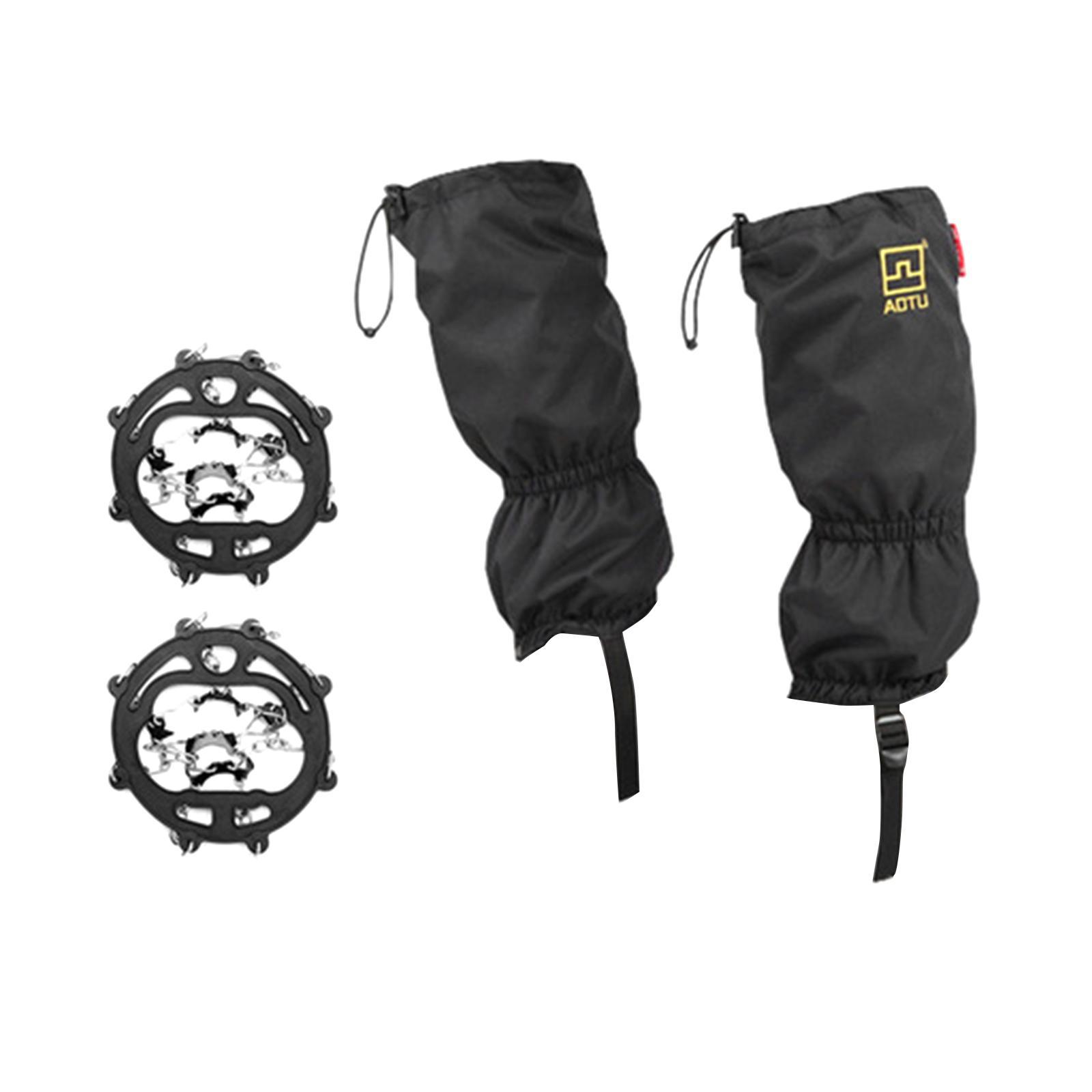 Portable Leg Crampons Snow Grips Ice Cleats Equipment Shoes Covers for