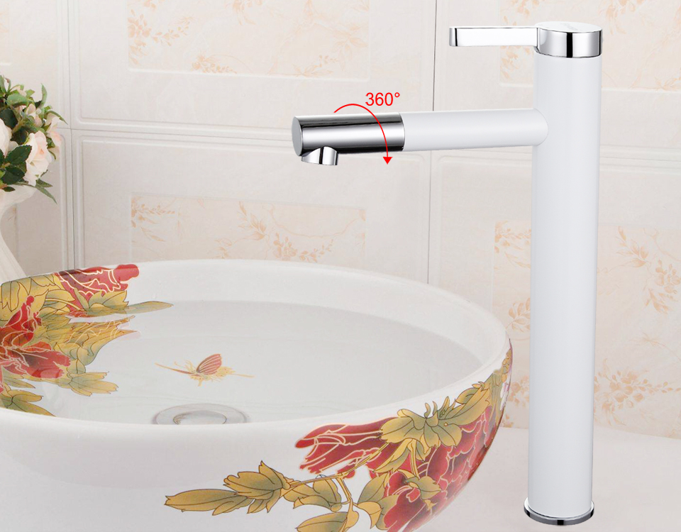 VÒI LAVABO CAO PHỦ SỨ NHẬP KHẨU NGA FRAP F1052-15 - HÀNG CHÍNH HÃNG