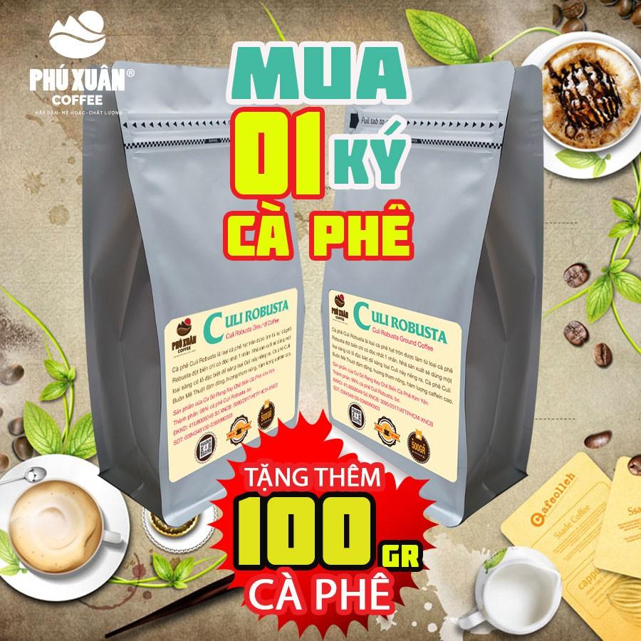 500gr Cà phê Culi Robusta Phú Xuân Coffee - Cà phê bột rang xay pha phin