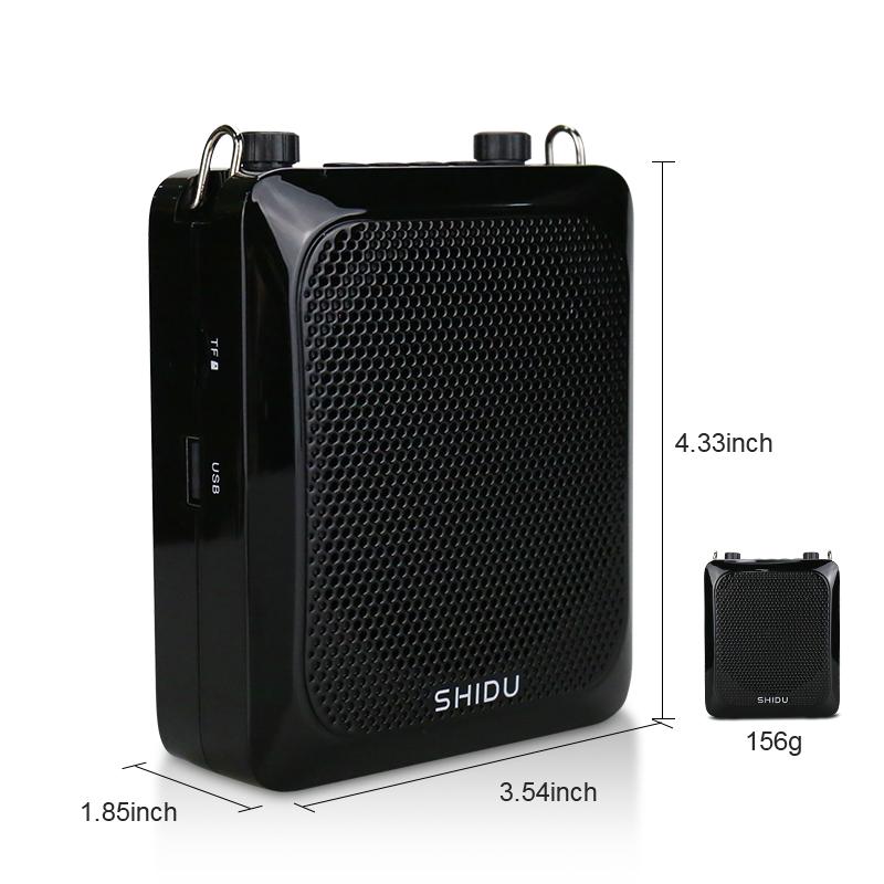 Bộ khuếch đại giọng nói không dây di động của Shidu 25W cho giáo viên 4000mAh Pin Bluetooth loa với micrô Echo Aux Ghi S28 Color: Black UK Plug