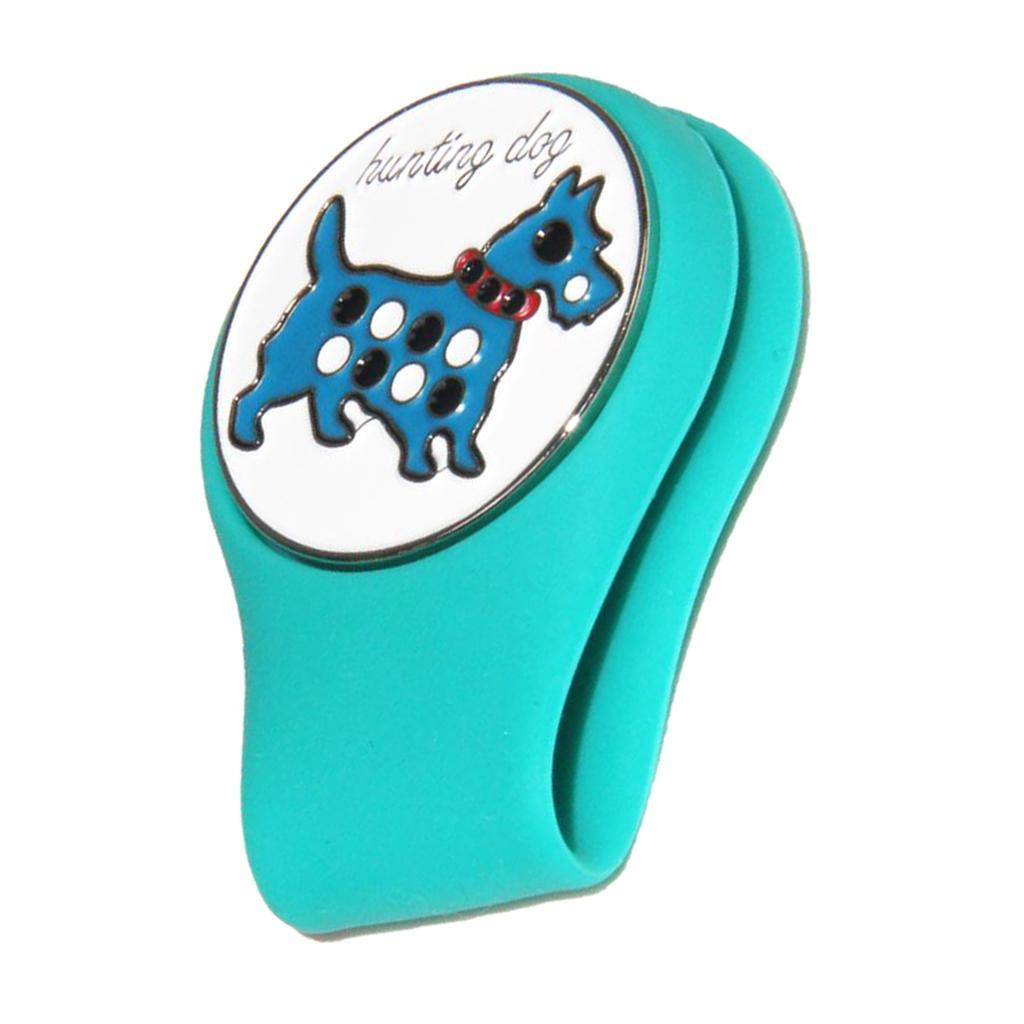 2x Golf Ball Marker Silicone  Hat Clips with Detachable Pattern