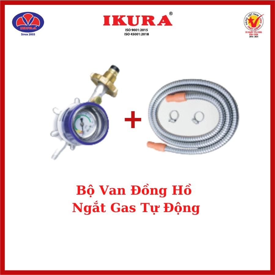 Bộ Van Dây Gas Cao Cấp IKURA - Van Đồng Hồ Ngắt Gas Tự Động - Hàng Chính Hãng