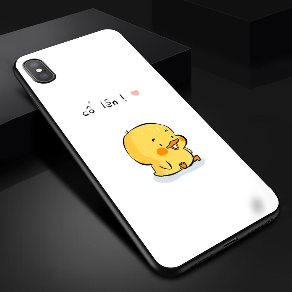 Ốp kính cường lực cho điện thoại iPhone X - Cố lên MS ACQTU006