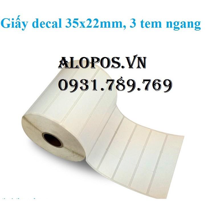 Giấy Decal Mã Vạch 3 Tem 35x22mm - Tem Mã Vạch Cho SHop