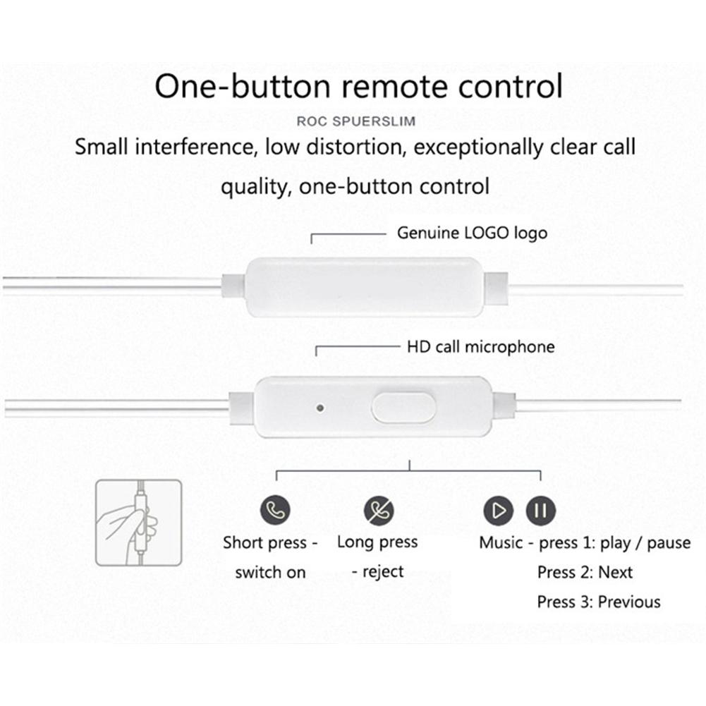 3.5mm Waterproof Wired Earphones With Microphone Volume Control Music Gaming In-ear Sport Headset Earbuds