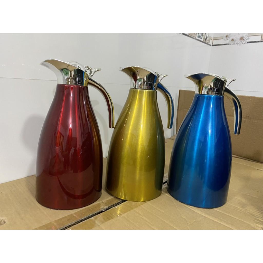 Bình Giữ Nhiệt Mỏ Vịt Nóng Lạnh Ruột Inox 304 Cao Cấp 2L - Bình Phà Trà Cà Phê Tại Nhà Dung Tích Lớn Có Quai Cầm
