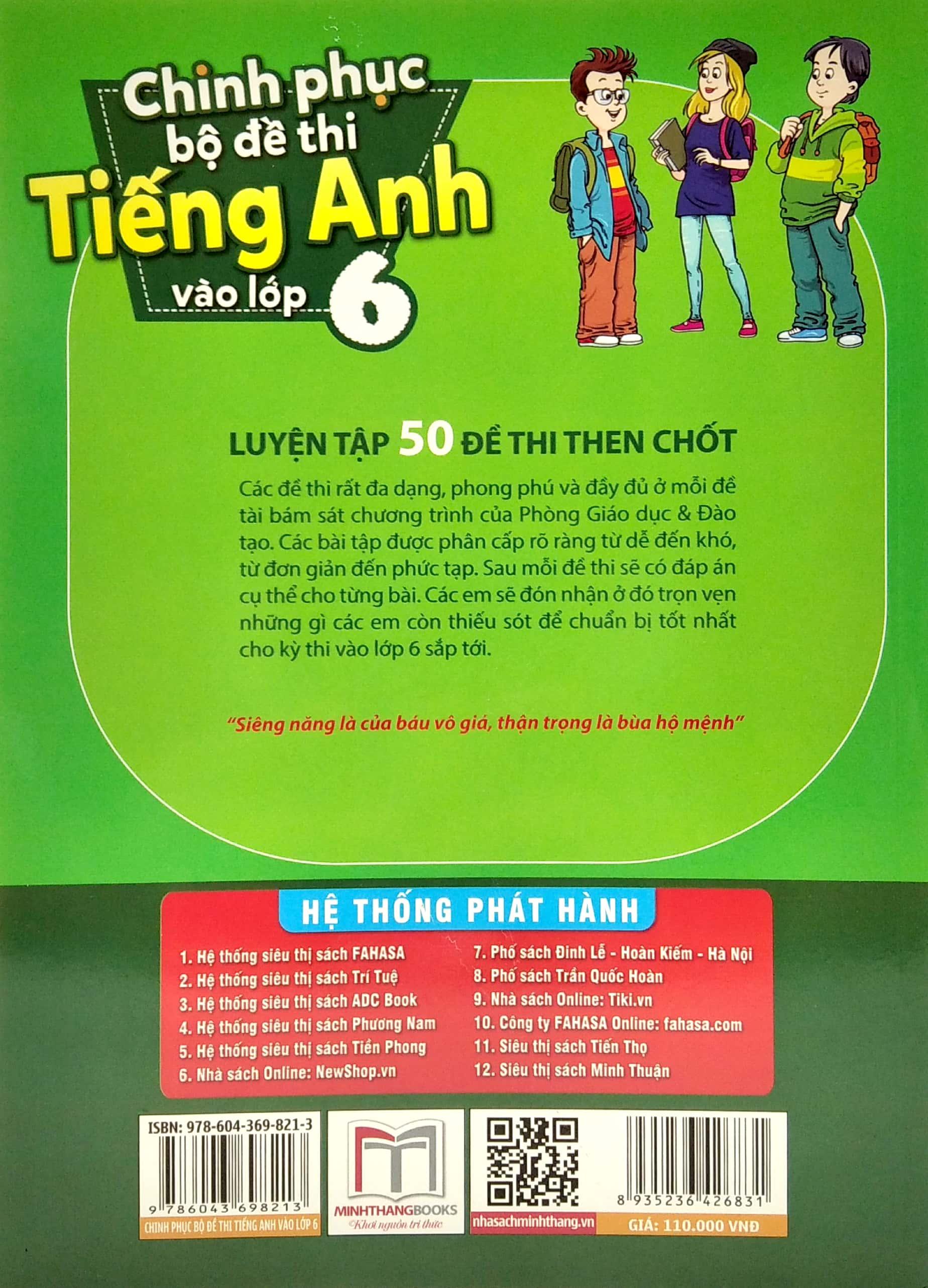 Chinh Phục Bộ Đề Thi Tiếng Anh Vào Lớp 6 (Tái Bản 2022)