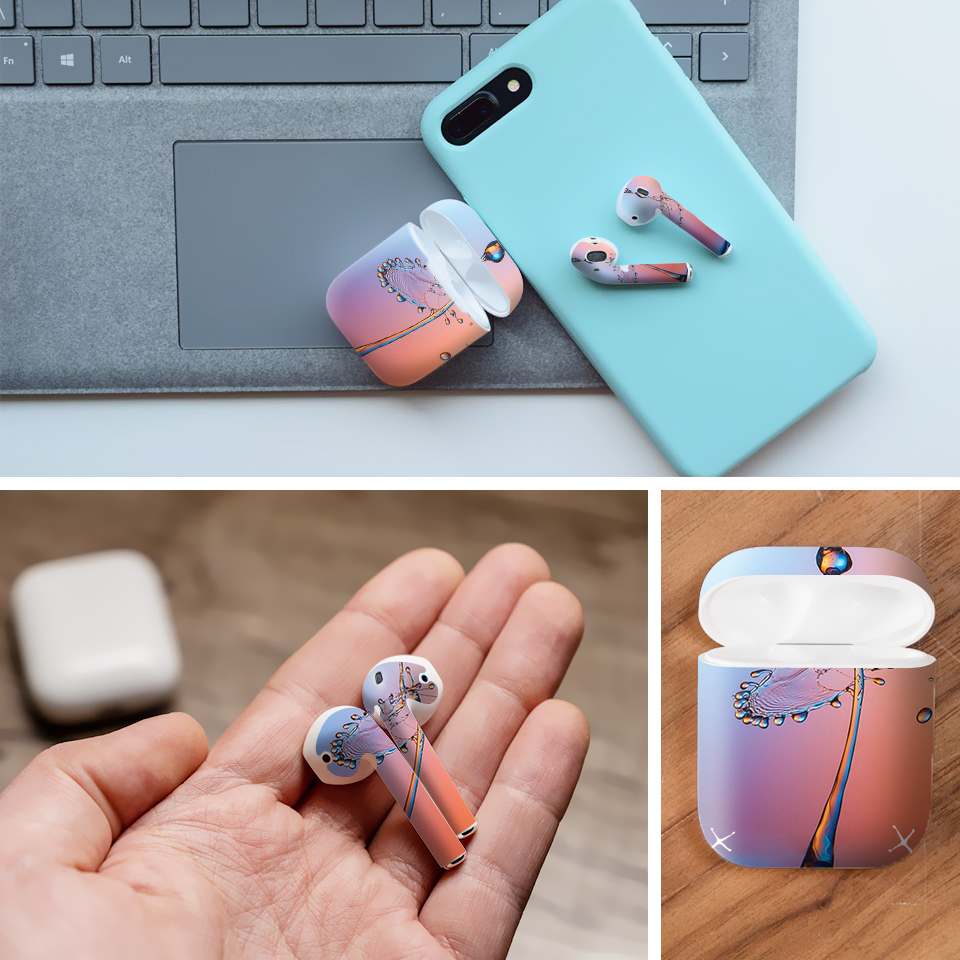 Miếng dán skin chống bẩn cho tai nghe AirPods in hình Họa tiết - HTx060 (bản không dây 1 và 2)