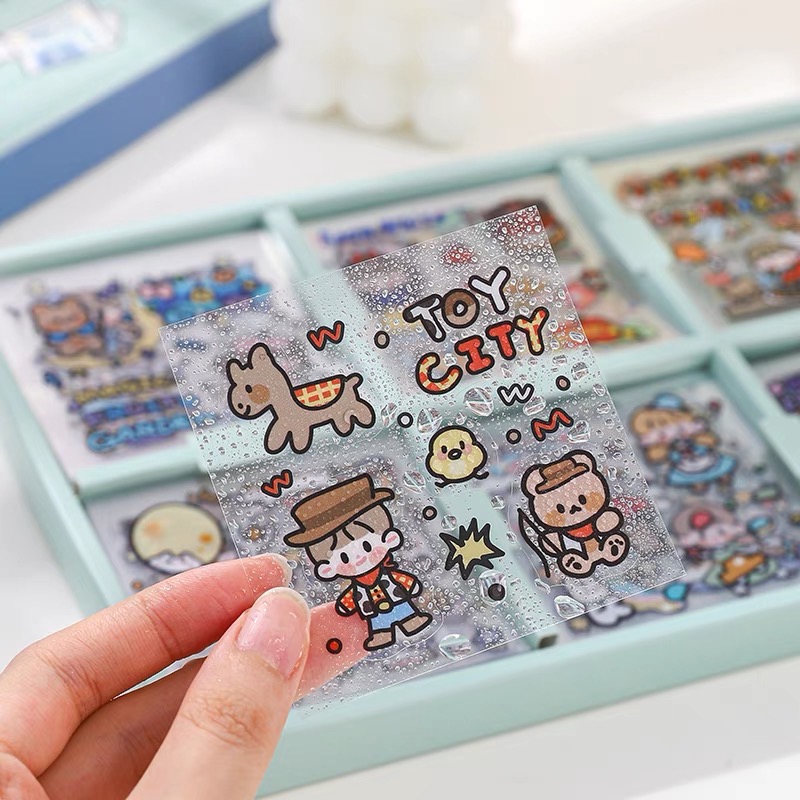 Sticker hộp 200 tấm hình dán dễ thương Magical Book