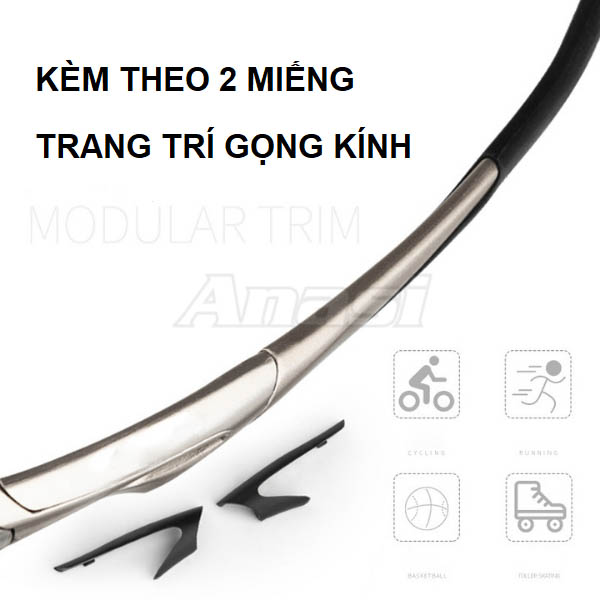 Kính mát nam nữ thể thao phân cực Anasi IG0099 cao cấp - Kính râm chống tia UV400 - Phụ kiện 5 món đi kèm