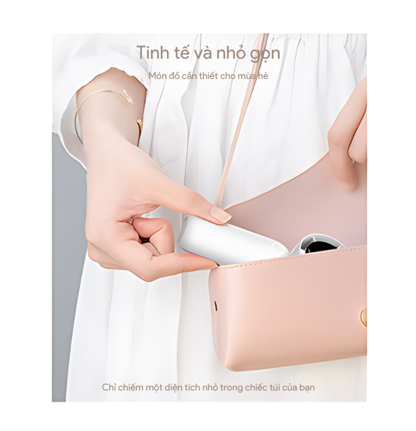 Quạt Cầm Tay Mini SHIMONO SM-HF21 Tốc Độ Siêu Mạnh Tầm Gió Đến 1m2 3000mAh Hoạt Động Liên Tục 7h - Hàng Chính Hãng