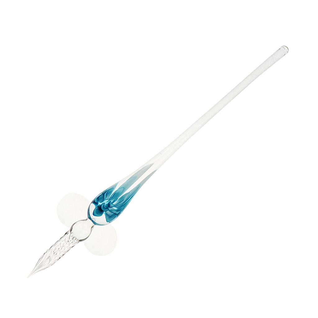 Glass Dip Pen - Glass Signature Pen Elegant Crystal Dip Sign Pen for Writing