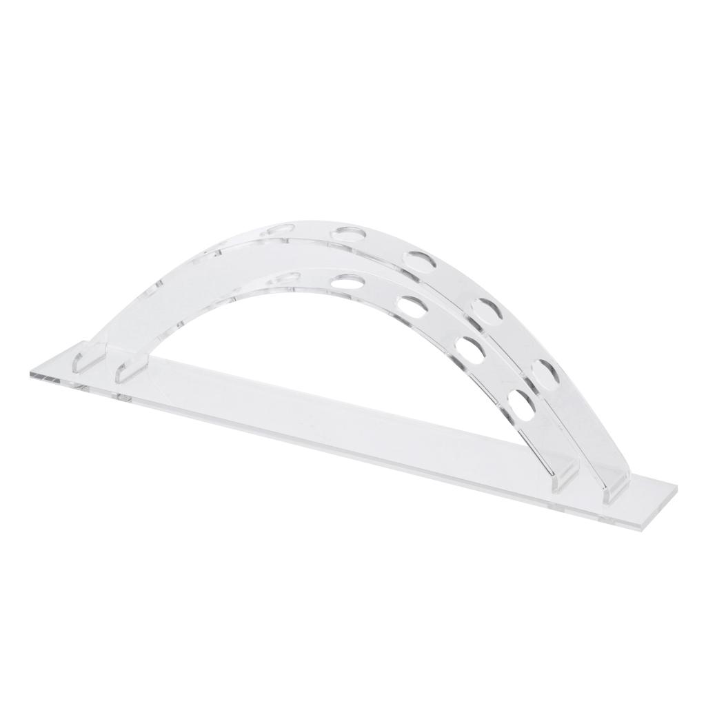 7 Slots Rainbow Acrylic Makeup Brush Holder Rack Pen Pencil Organizer Shelf