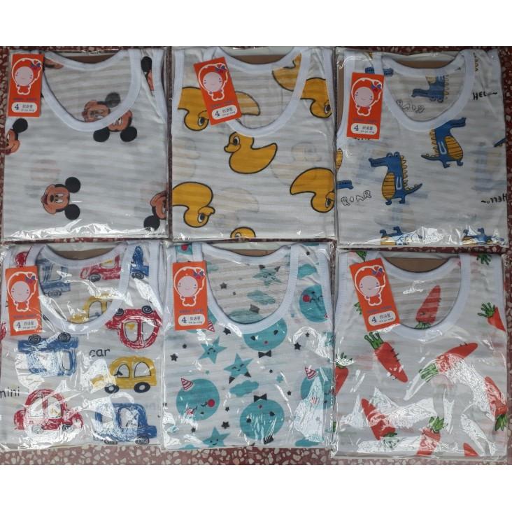 Bán lẻ 1 bộ quần áo 3 lỗ sát nách cotton SỢI TRE cho bé chất co giãn ( loại tốt )