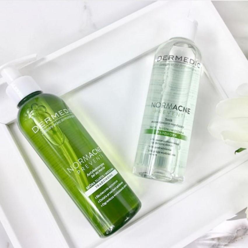 Toner Dermedic cho da dầu mụn, làm dịu, se khít lỗ chân lông Normacne Preventi Cleansing And Regulating Skin Toner 200 ml