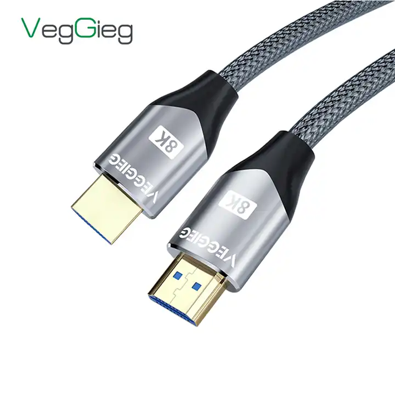 Dây HDMI 2.1 8K dài 1.5m 2M 3M 5M siêu tốc độ cao 8K/60Hz 4K/120Hz Veggieg Hàng Chính Hãng VH402