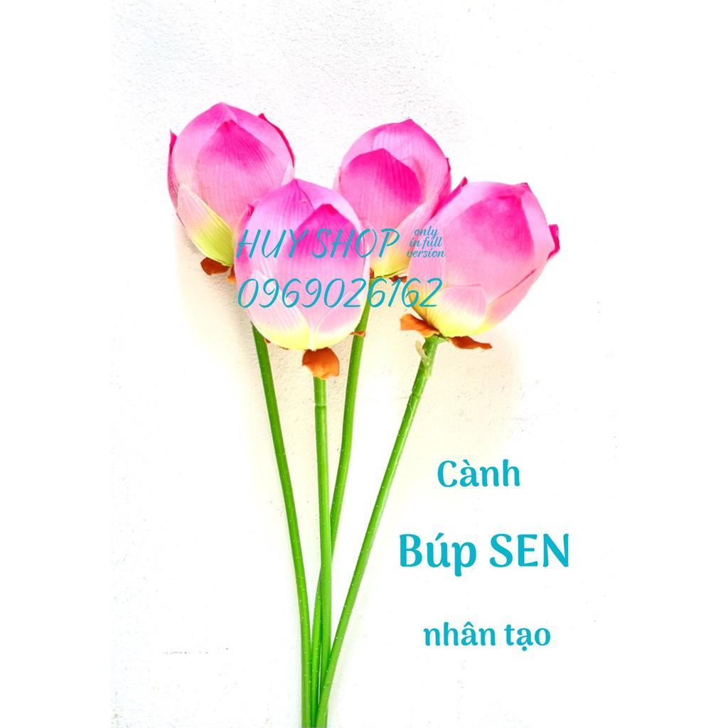CÀNH HOA SEN BÚP NHÂN TẠO TRANG TRÍ NHÀ CỬA
