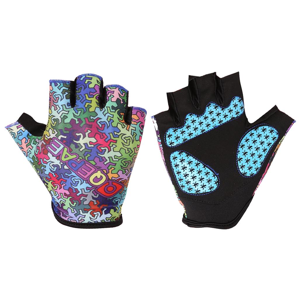 Half Finger Short Padded Gloves Fingerless Bike Outdoor Sports Gym
