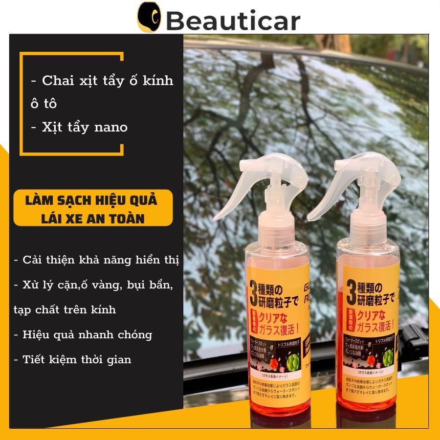 Chai xịt tẩy ố kính ô tô, Tẩy mốc, Cặn canxi trên kính, Tẩy nano làm sạch, tăng tầm nhìn cho tài xế