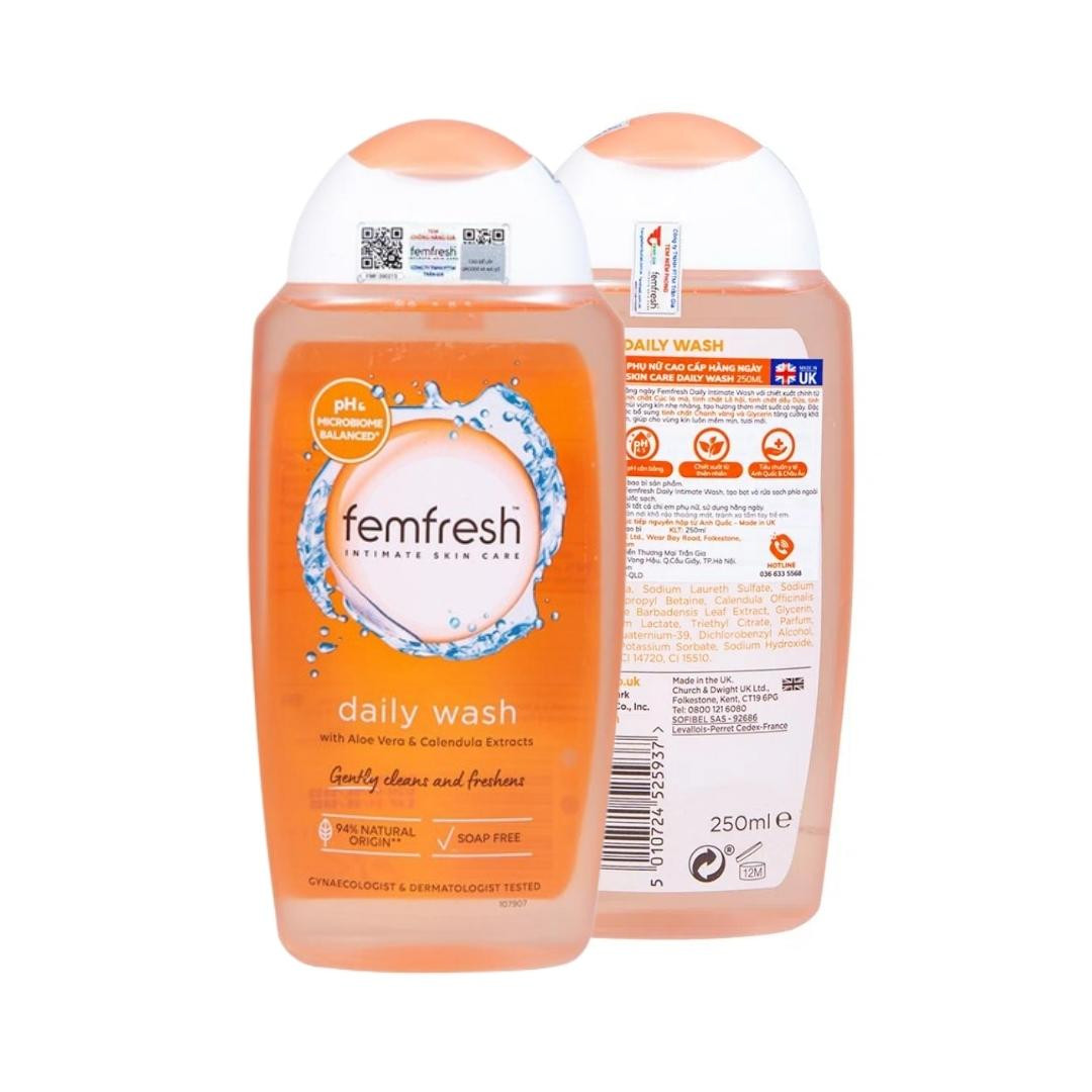 Dung Dịch Vệ Sinh FEMFRESH Daily Wash Kháng Khuẩn, Khử Mùi 250ml