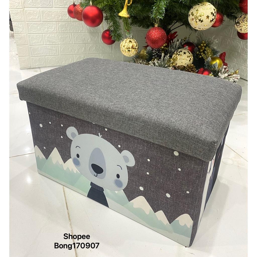 Bộ 2 Ghế Sofa Trẻ Em Kiêm Hộp Đựng Đồ So Cute Chất Vải Oxfort 600d Cứng Cáp Họa Tiết Kỹ Thuật Số