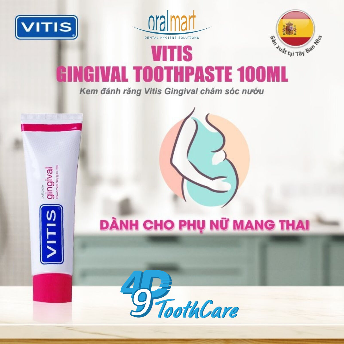 Kem đánh răng cho nướu nhạy cảm Vitis Gingival 100ml