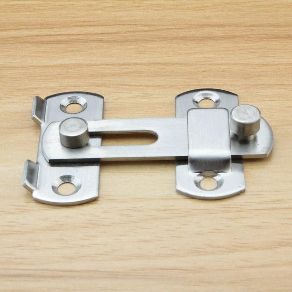 2X Gate Garden Door Shed Slide Latch Lock Screws Heavy Duty Stainless Steel