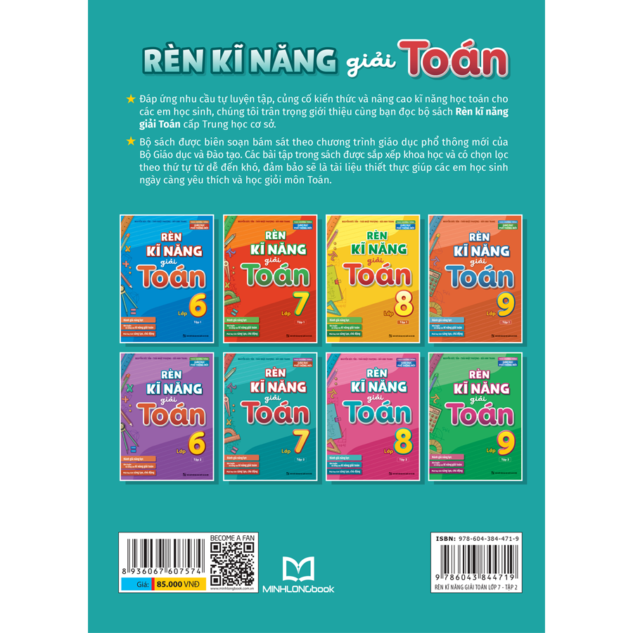 Sách: Rèn Kĩ Năng Giải Toán Lớp 7 - Tập 2