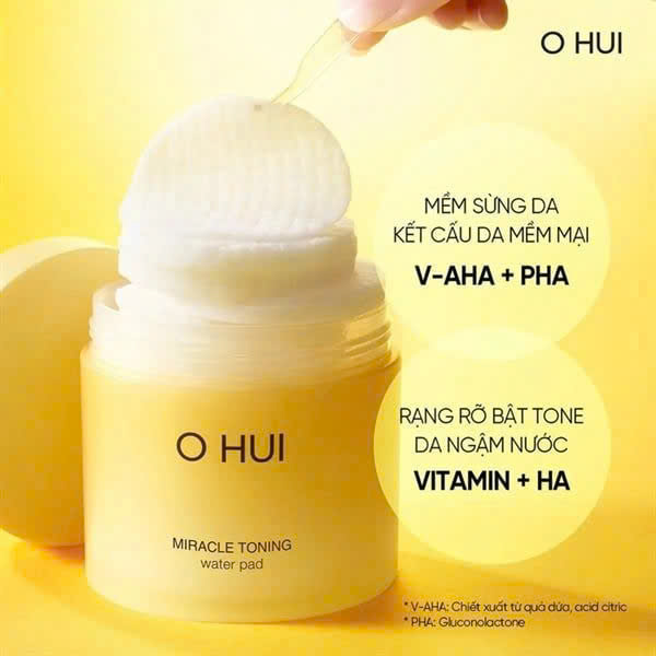 Bông Dưỡng Đa Năng Ohui Miracle Toning Water Pad 70 Miếng