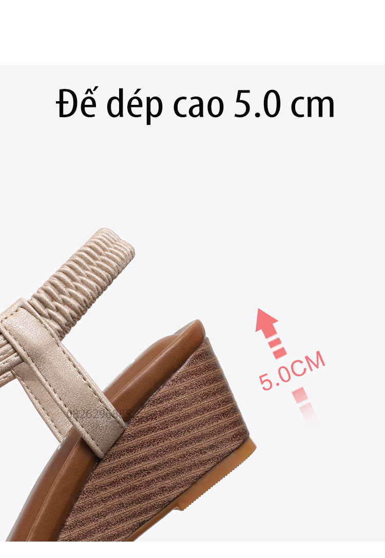 Giày quai ngang nữ giày sandals nữ dép quai hậu nữ cao 5 cm - 1418-390