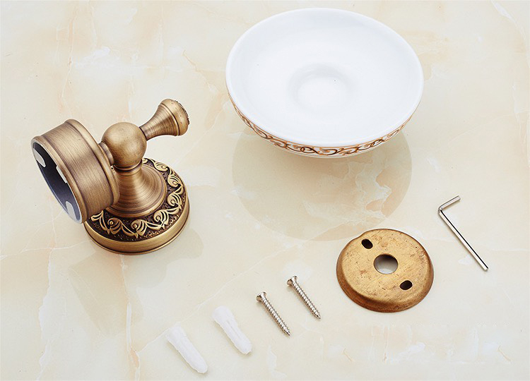Giá đựng xà phòng nhà tắm bằng đồng cao cấp LI-GD404B – Phong cách cổ điển, sang trọng