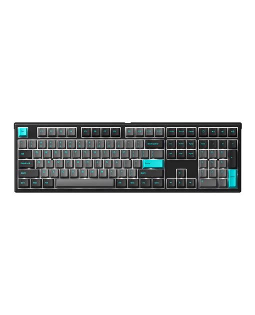 Bàn phím cơ có dây Akko MonsGeek MG108 Black &amp; Cyan (White LED / AKKO cs switch) - Hàng chính hãng