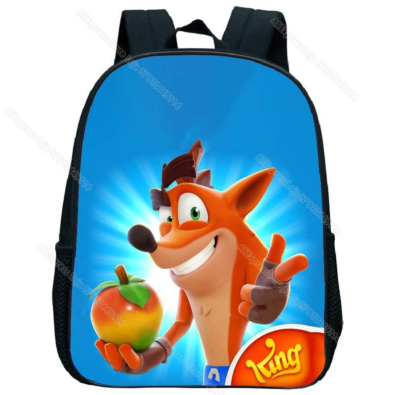 Trẻ Em Crash Bandicoot Trên Chạy Mẫu Giáo Ba Lô Bé Trai Bé Gái Hoạt Hình Anime Ba Lô Cho Bé Bé Tập Đi Có Túi Mochila