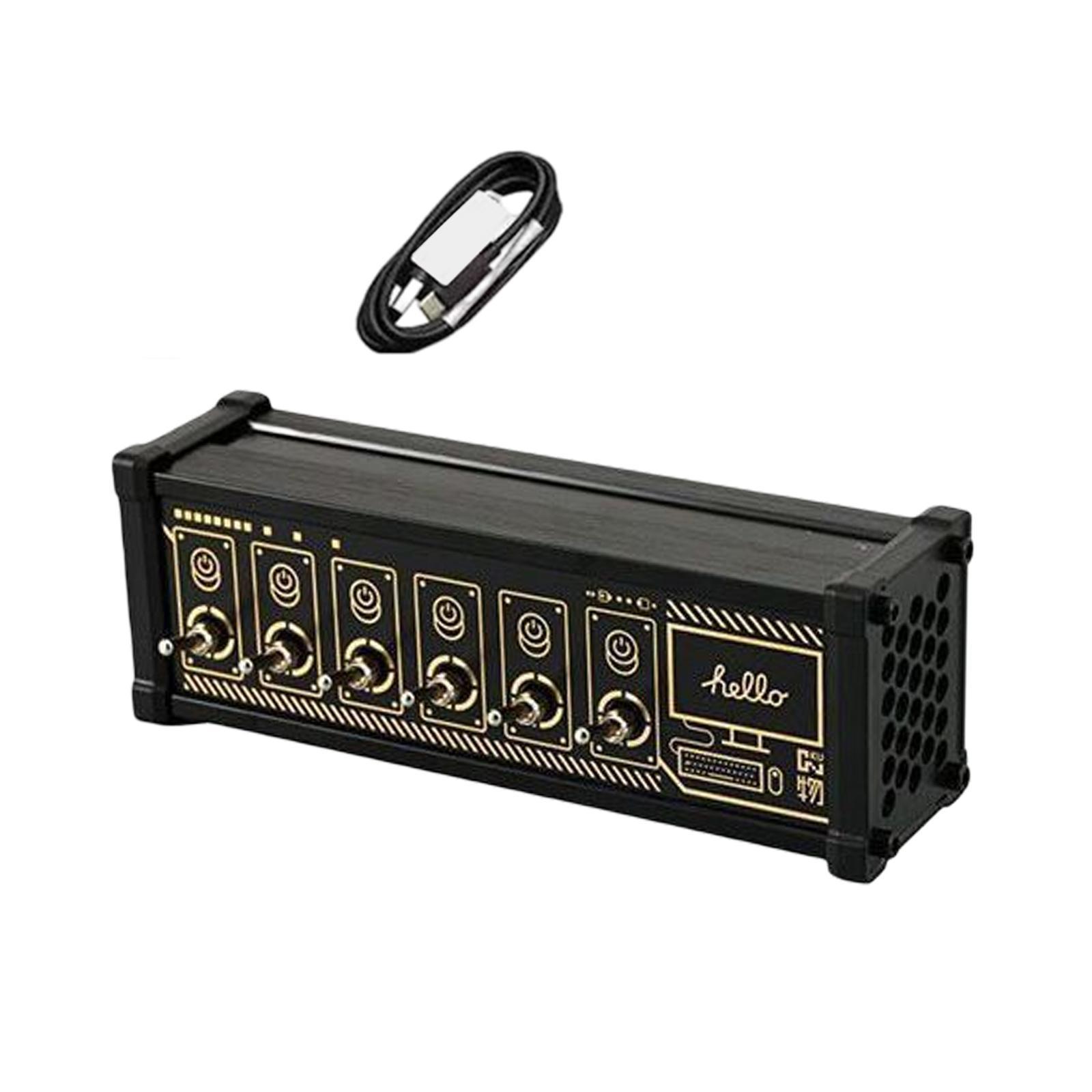 Portable 6 Port USB Hub Lightweight Power Adapter Splitter Expander Notebook