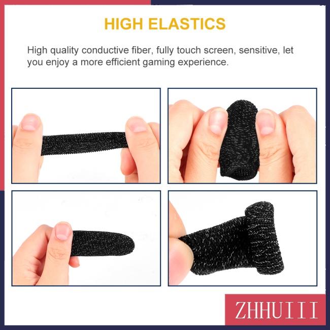 JT Gaming Finger Sleeve Touchscreen Finger Gloves Conductive Fiber Cap Anti-Sweat Breathable Touch and Sensitive for