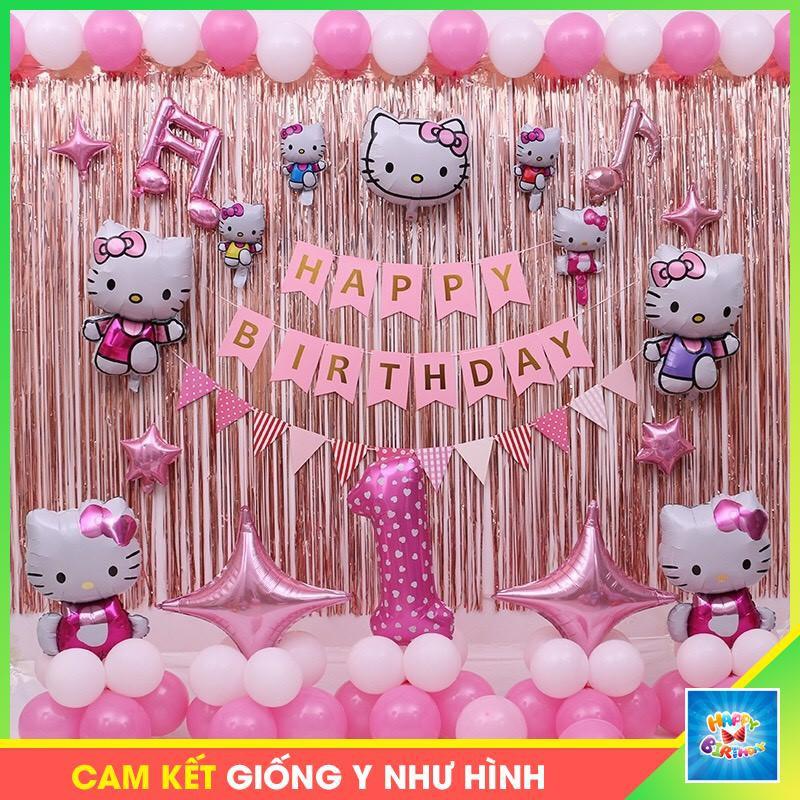 Sét sinh nhật kitty cho bé gái #TrangTriSinhNhat