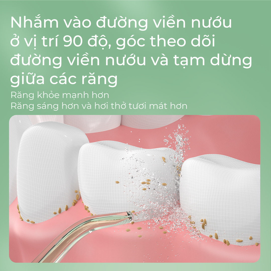 Tăm Nước Oclean W10 | 5 Chế Độ | Pin 30 Ngày| Tần số 1400 Xung Trên Mỗi Phút - Hàng Chính Hãng