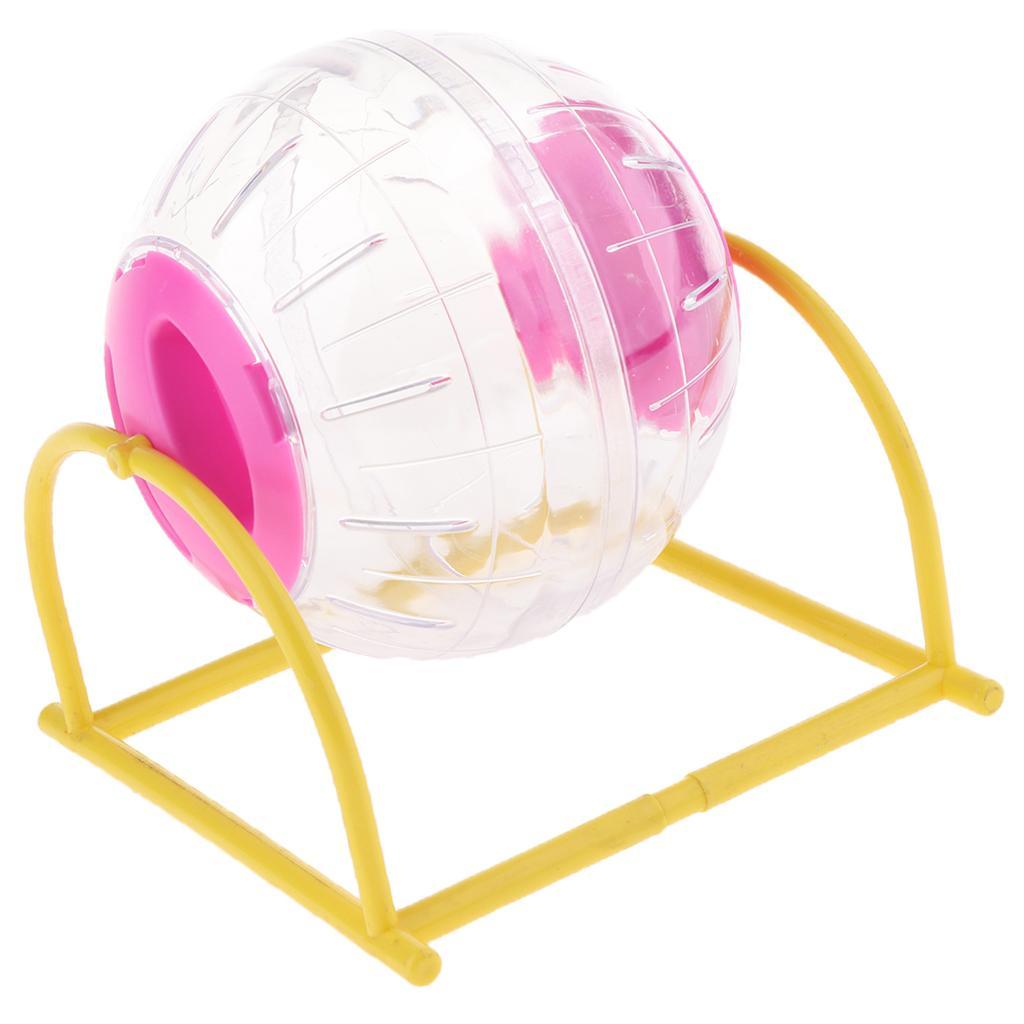 Pet Hamster Exercise Ball Activity Toy with Stand Pink