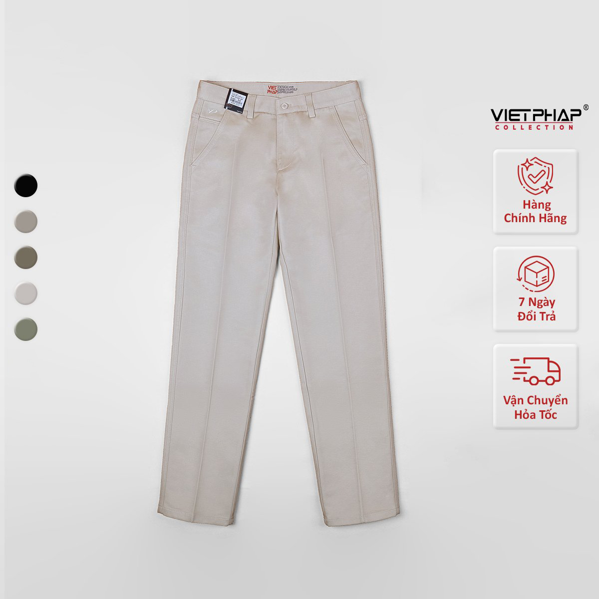 Quần Kaki Nam VIỆT PHÁP Form Classic Không Ly Chất liệu Cao Cấp Chống Nhăn, Độ Bền Cao 9340