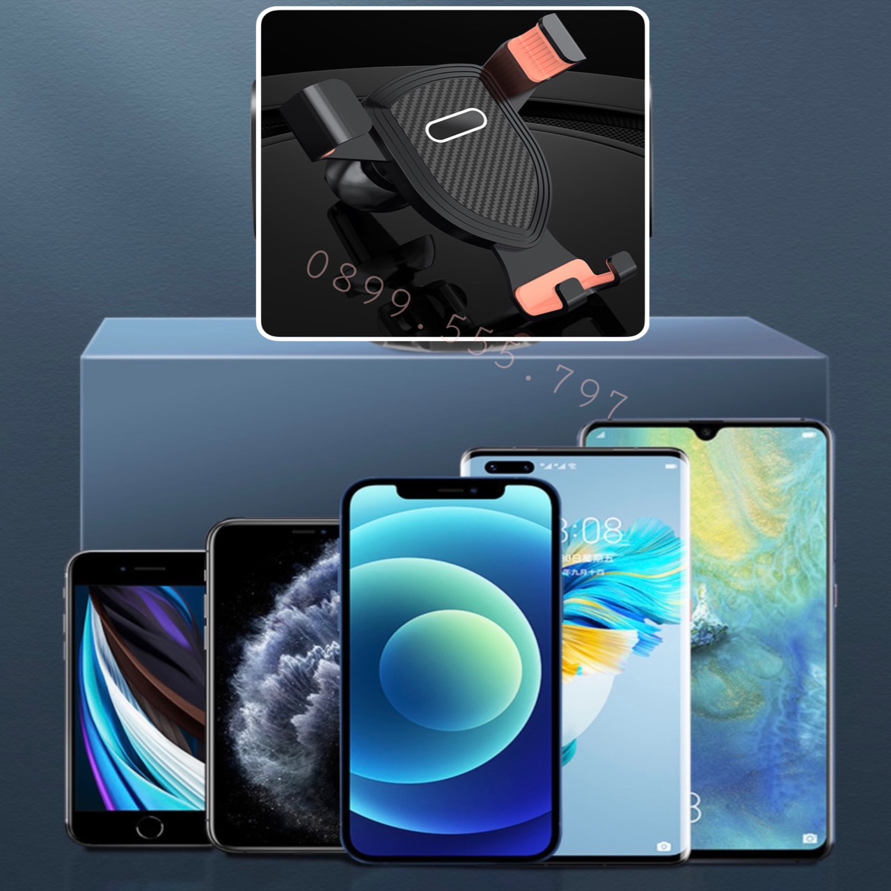 Giá đỡ kẹp điện thoại trên ô tô xoay 360 độ gắn cửa gió điều hòa xe hơi nhỏ gọn chắc chắn tiện lợi